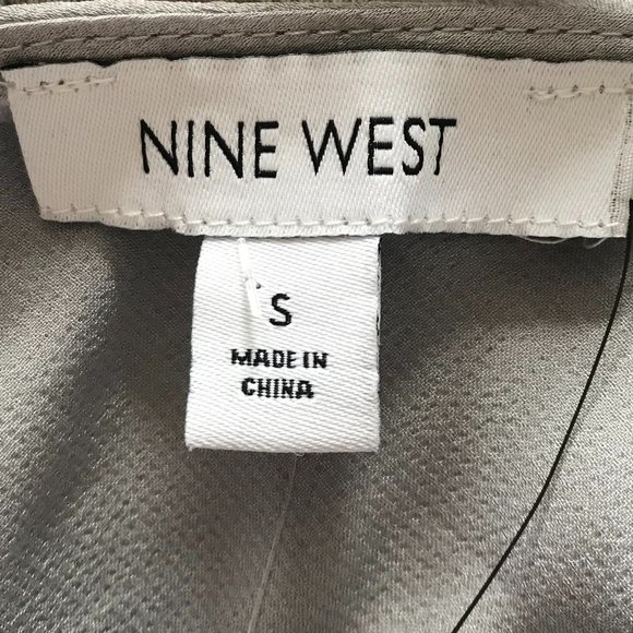 Nine West Metallic Silver Blouse (NWT) - Picture 9 of 13